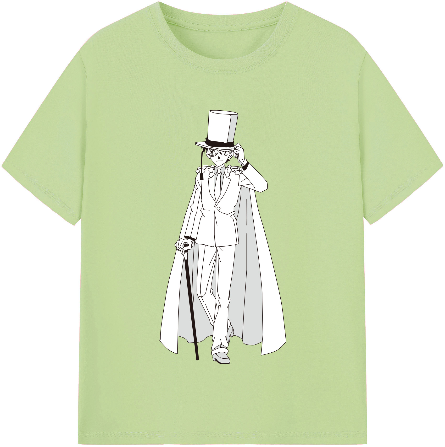 （画像用） 名探偵コナン くろば かいと Detective Conan Kuroba Kaito 綿100％半袖Tシャツ（フロントプリント）